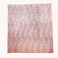Rideau de scène de mariage en satin et mousseline de soie bleu poussière de luxe, forme rectangulaire, taille personnalisée