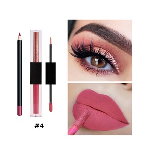 Kit de maquillage de marque privée 3 en 1, logo privé <span class=keywords><strong>à</strong></span> haute teneur en pigments, rouge <span class=keywords><strong>à</strong></span> lèvres <span class=keywords><strong>liquide</strong></span> <span class=keywords><strong>mat</strong></span>, crayon <span class=keywords><strong>à</strong></span> lèvres et <span class=keywords><strong>fard</strong></span> <span class=keywords><strong>à</strong></span> paupières <span class=keywords><strong>à</strong></span> l'eau métallique - Product Image 4