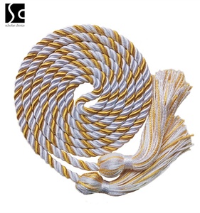 Cordons de graduation bicolores bicolores blanc/bleu paon avec glands Cordons d'honneur de graduation - Product Image 2