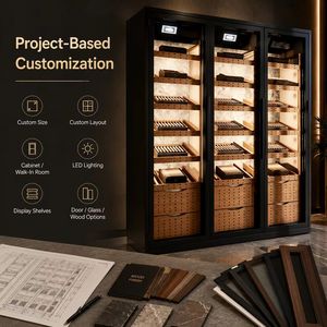 Humidor à cigares de luxe en bois, grande capacité (4000-5000), avec déshumidificateur, pour cave souterraine et salle à cigares, à suspendre - Product Image 5