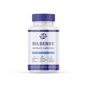 Cápsulas de Extracto de Arándano de Marca Privada OEM, 500 mg con 25% de Antocianina, Suplemento Dietético para la Salud Ocular y Apoyo Antioxidante - Product Image 1