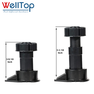 WELLTOP Meilleures ventes : Accessoires <span class=keywords><strong>de</strong></span> quincaillerie pour meubles – Pieds <span class=keywords><strong>de</strong></span> nivellement réglables en plastique 80-180 mm pour armoires, meubles <span class=keywords><strong>de</strong></span> cuisine et canapés - Product Image 2