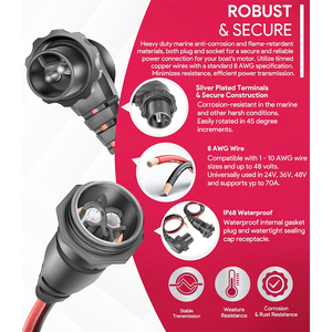 Connettore e Presa MKR-26 1865128 per Motore Elettrico da Pesca <span class=keywords><strong>Minn</strong></span> Kota, Accessorio per Batterie Marine d'Acqua Dolce e Salata - Product Image 5