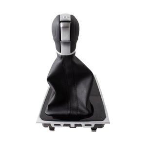 Poignée de changement de vitesse <span class=keywords><strong>automatique</strong></span> pour <span class=keywords><strong>voiture</strong></span>, vente chaude en usine, avec housse en cuir pour VW Passat B8, accessoires intérieurs automobiles - Product Image 3