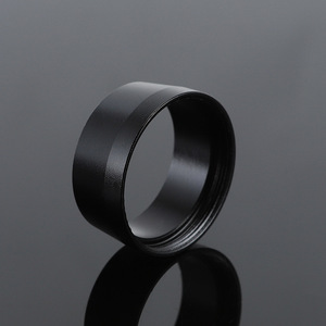 Bouton poussoir en aluminium noir, en métal moulé sous pression, avec capuchon intégré, structure mécanique, tête ronde - Product Image 1