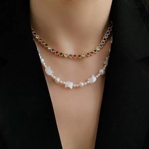 Collar de Perlas de Agua Dulce Elegante y Moderno para Mujer, Concha de Mariposa Blanca Natural para el Verano, Nuevo Estilo, Collar de Perlas de Gato - Product Image 3