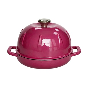 Vente en gros : Cocotte en fonte émaillée rouge rose pastel, robuste, pour la cuisson domestique et commerciale - Product Image 2