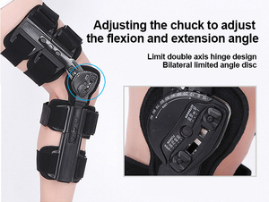 Tıbbi ortopedik Post Op menteşeli bacak sabitleyici Brace ayarlanabilir ROM diz <span class=keywords><strong>Immobilizer</strong></span> - Product Image 3