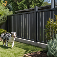 Panneau de clôture de jardin en aluminium à barres verticales, revêtement poudré, anti-rouille, écran d'intimité extérieur, certifié CE UE