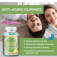 Gummies anti-âge à base de plantes pour la santé de la peau, supplément vitaminique, réduit les rides et ridules, garde la peau saine et élastique, qualité alimentaire