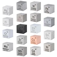 Cube de densité en aluminium de haute précision 10x10x10mm avec impression par découpe