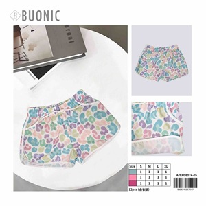 Pantalones Cortos Estampados para Mujer Buonic, Tallas S, M, L, XL, Cintura Alta, Elásticos, Casuales, para Playa o Gimnasio, con Bolsillos, Mezcla de Algodón y Spandex - Product Image 2