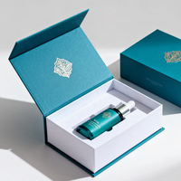 Boîte magnétique personnalisée et boîte cadeau rouge pour ensemble de soins de la peau et emballage de luxe, papier résistant aux rayures