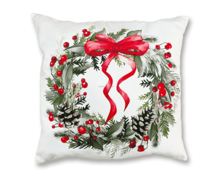 Capa de Almofada Personalizada com Estampa de Caminhão Pickup Vermelho de Natal em Cartoon, 100% Poliéster, Fecho de Zíper, Lavável para o Lar - Product Image 4