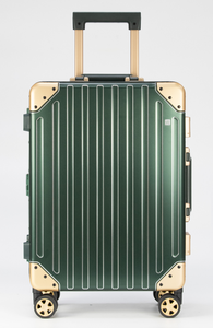 Valise de voyage d'affaires en alliage d'aluminium Mg de 20 pouces avec design découpé au laser |   Étui rigide fin pour les courts trajets, serrure TSA et roulettes omnidirectionnelles - Product Image 3