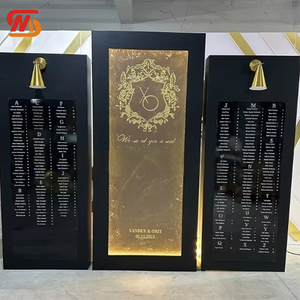 Panel de Fondo Acrílico Negro Personalizado SMOOTH, Soporte para Letreros de Bienvenida, Eventos de Boda, Tabla de Asientos - Product Image 4