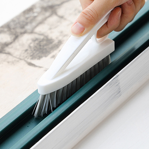Cepillo para limpiar grietas, cepillo para esquinas de pared, cepillo triangular para grietas, cepillo para suelo de baño, cepillo para inodoro con cerdas rígidas - Product Image 5