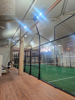 Ensemble de terrain de padel panoramique de haute qualité EXITO WPT, installation facile et conception sécurisée pour le plaisir familial et l'exercice physique