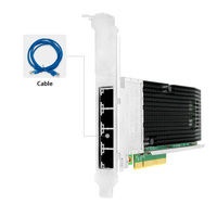 Carte réseau PCI Express x8 10 Gigabit quad copper port RJ45 basée sur le jeu de puces XL710 stable