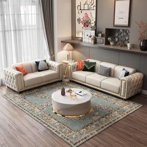 इतालवी उच्च अंत लक्जरी आधुनिक फैशन चमड़े के लिविंग रूम फर्नीचर सेट आधुनिक सोफे सेट न्यूनतम चमड़े के सोफे सेट - Product Image 2