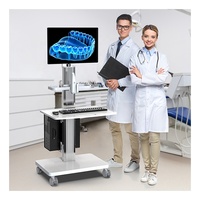 Chariot de poste de travail d'hôpital mobile à chariot médical avec armoire de stockage de montage de moniteur de support de scanner oral de clinique dentaire