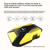 Smart Tire Inflator Pump with Digital Pressure Gauge 12V Portable Air Compressor Auto Shut Off for Vehicle Tire Inflation