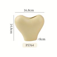 Dropshipping Shopify Vase en forme de cœur de style insta très attrayant pour les familles d'accueil/chambres modèles Salon Arrangeur de fleurs en céramique