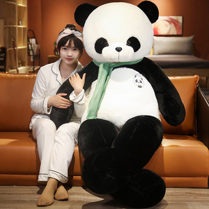 Adorable Peluche de Panda Gigante <span class=keywords><strong>Nacional</strong></span>, Juguete de Peluche Blanco y Negro para Niños, Relleno de Algodón PP, 31cm-50cm - Product Image 3