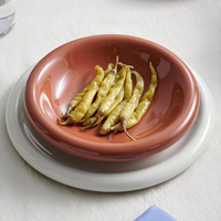 Vente en gros de plats colorés personnalisables Assiettes à dîner en céramique pour salade yaourt dessert Assiette creuse pour restaurant quotidien maison