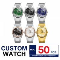Montre à quartz pour homme BINBOND B301 301 personnalisée, bracelet en acier inoxydable, date luminescente, étanche, décontractée, mode, affaires