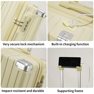 Maleta Rígida ABS Ligera y Duradera con Ruedas Giratorias, Portavasos y Puerto de Carga USB para Viajes, Precio Económico, Ideal para Regalo - Product Image 3