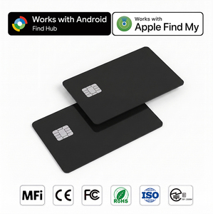 Traceur compatible iOS et Android en forme de carte bancaire, <span class=keywords><strong>pour</strong></span> retrouver mon portefeuille, étanche IP68, recharge sans fil, alerte géolocalisée, zone intelligente - Product Image 1