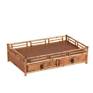 Bamboo Desktop <b>Tea</b> Table With Drawers Small <b>Tea</b> <b>Tray</b> For <b>Tea</b> Ceremony Storage Display Rack Meilu Color Anji Origin - Product Image 5