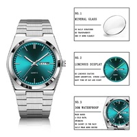 MSTIANQ 0187s1 Nouvelle montre-bracelet à quartz décontractée pour homme, bracelet en acier inoxydable, cadran en verre, fermoir papillon, résistante à l'eau