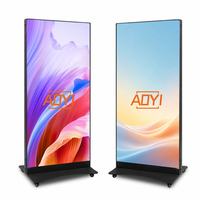 Écran d'affichage LED intelligent portable P2.5 haute luminosité pour extérieur, panneau pliable avec support mobile et animation pour la publicité