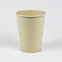 PLA/PE jetables biodégradables imprimés conçoivent les tasses en bambou compostables de papier de pulpe avec des couvercles