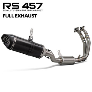 Sistema de Escape RS 457 para Aprilia RS457 2024 2025 2026, Tubo de Escape para Motocicleta, Silenciador de Carbono <span class=keywords><strong>AKRA</strong></span> de 470 mm con DB Killer - Product Image 1
