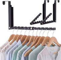 Porte-vêtements pliable à suspendre derrière la porte, sans perçage, pour chambre à coucher, dortoir, organisateur de vêtements, rangement