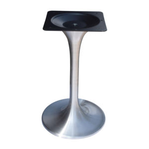 قاعدة قهوة لتناول الطعام على الطراز الأوروبي باللون الأبيض/أرجل مستديرة من التوليب للمطعم باللون الأسود مصنوعة من المعدن والحديد - Product Image 2