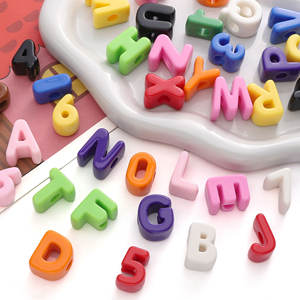 Cuentas <span class=keywords><strong>de</strong></span> Letras Acrílicas <span class=keywords><strong>de</strong></span> Colores Variados con Orificio Grande, Cuentas <span class=keywords><strong>de</strong></span> Letras y Números del Alfabeto para Hacer Joyería, Correas <span class=keywords><strong>de</strong></span> Teléfono, Llaveros - Product Image 4
