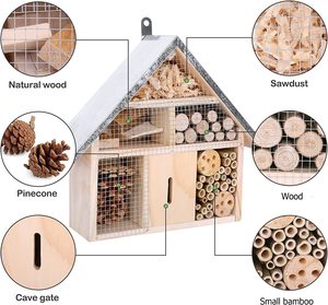 Mason Bees ผีเสื้ออาศัยอยู่กลางแจ้งไม้แมลงโรงแรมแมลงบ้านสำหรับเต่าทอง - Product Image 2