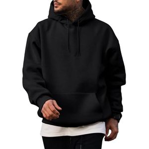 2025 hommes décontracté coton cordon à capuche XS taille col rond pull 3D broderie en détresse Streetwear solide motif à capuche - Product Image 1