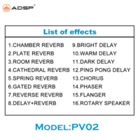 PV02 16 effets multifonctionnels haute puissance audio pour la vente en gros 1-199 modules de carte d'effets