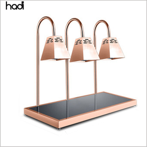 Nhà bếp Thương mại thép không gỉ rèn thực phẩm ấm hơn Đèn Sưởi Ấm 3 đầu nhà hàng tự chọn đứng điện 220V cho sự ấm áp - Product Image 2