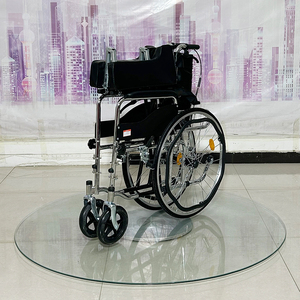 High Quality Factory Low Price <strong>Foldable</strong> Rollator Wheelchair Leather <strong>Commode</strong> Manual Wheelchair Lightweight Wheelchair - Product Image 3