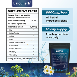 Laicuherb biologico buona notte dormire tè naturale della pelle delle erbe per una migliore bustina di tè del sonno con ingredienti sani - Product Image 6