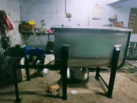 Mélangeur à tambour en acier inoxydable 100L, machine à mélanger les poudres horizontales, moteur AC, boîte de vitesses industrielle, équipement de mélange pour produits chimiques