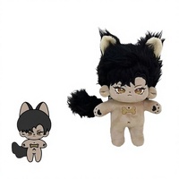 Poupée en peluche personnalisée, mignonne et tendance, avec broderie exquise, style anime, jouet en peluche nu, cheveux en tissu, commande en gros, cadeau d'usine