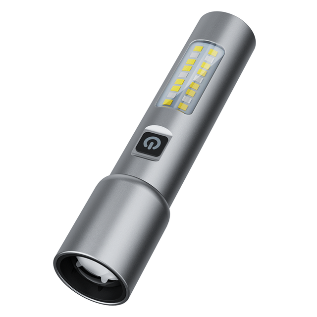 New Multi-functional Flashlight White Laser Flashlight High Brightness Long Range COB Side Light Emergency Waterproof Flashlight