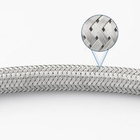 Tuyau tressé en acier inoxydable FANSKI 1/4 po, connecteur flexible moderne pour alimentation en eau des toilettes avec raccords femelles 1/2 et mâles M15